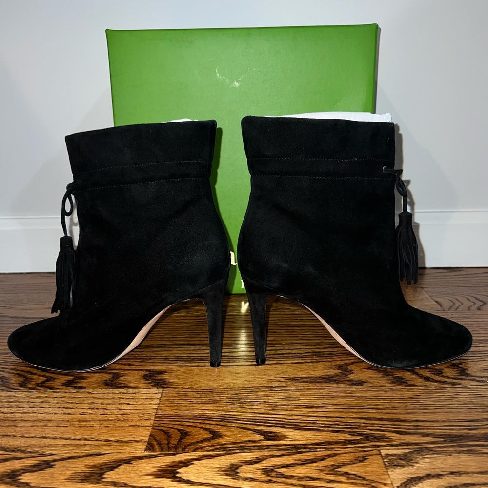 Kate Spade Dillane black suede booties size 7